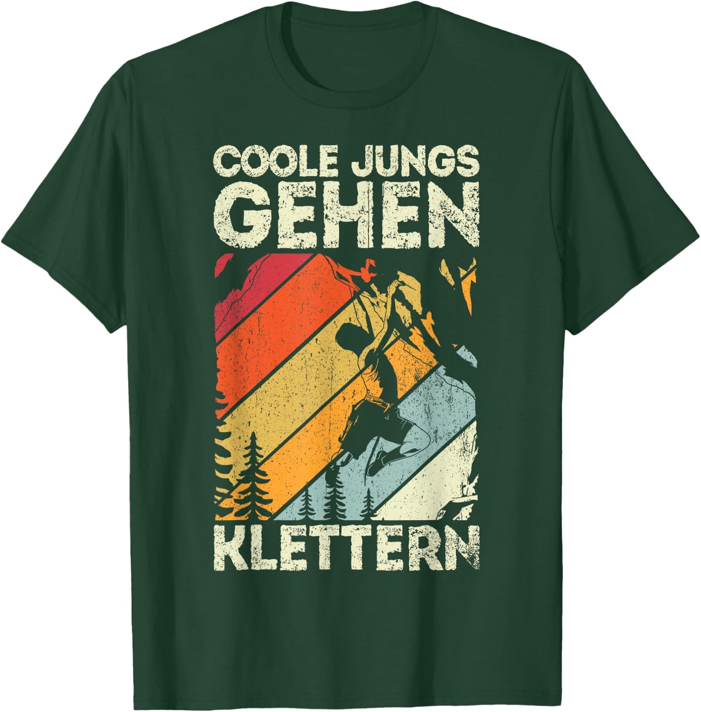 Cool Boys Go Climbing - Climbing Gift Boys' , black, s T-Shirt - T-Shirt | Forest