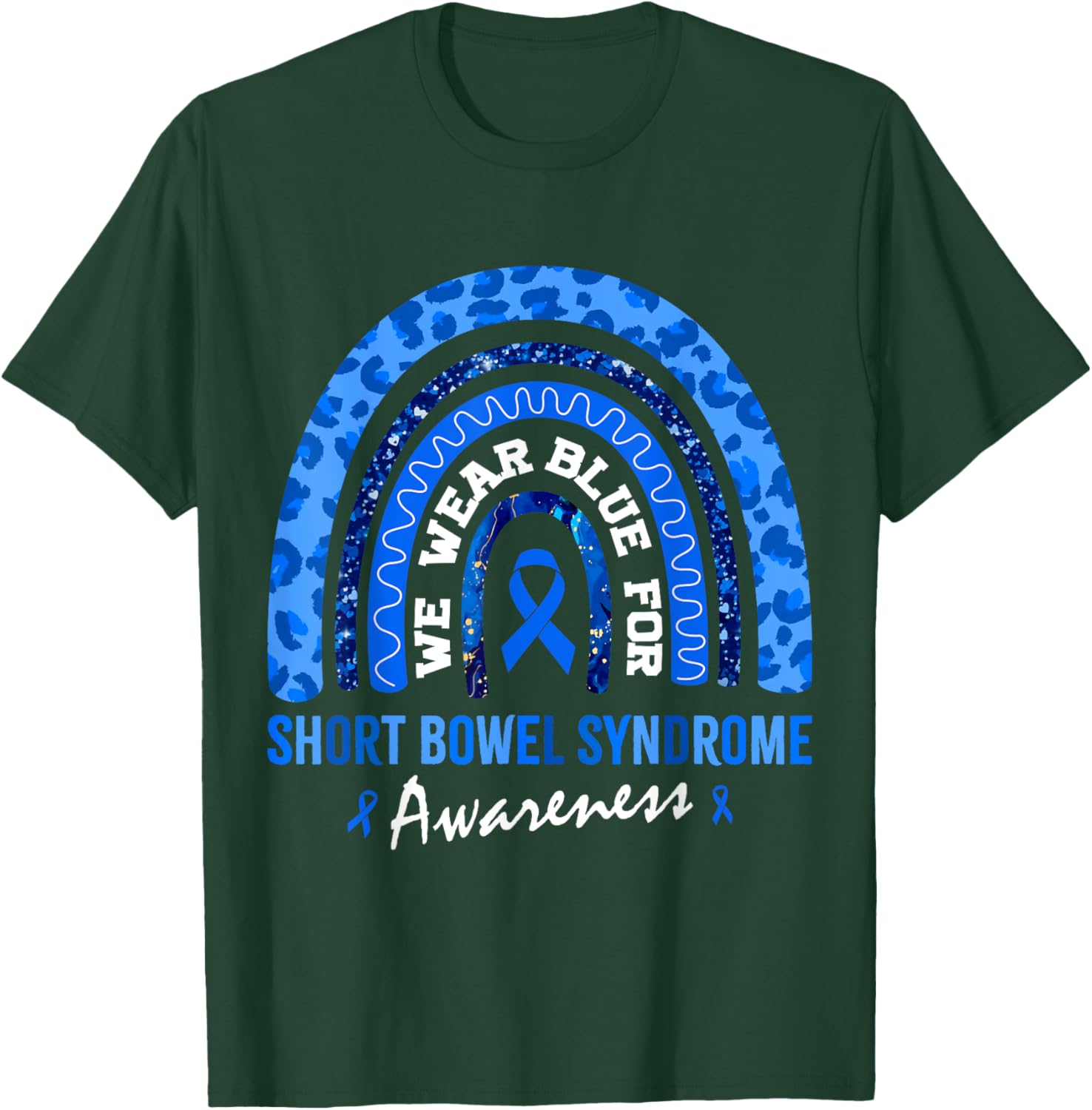 Rainbow August Blue for Short Bowel Syndrome Awareness T-Shirt - T-Shirt | Forest