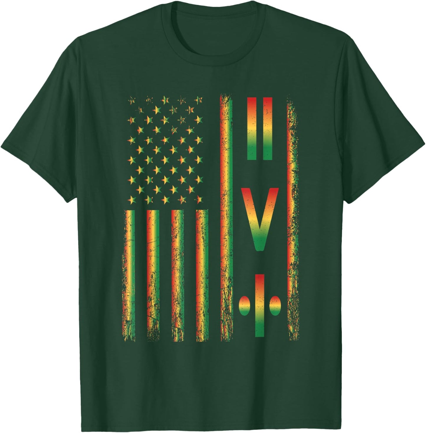 Juneteenth Equality is Greater Than Division Juneteenth Flag T-Shirt - T-Shirt | Forest