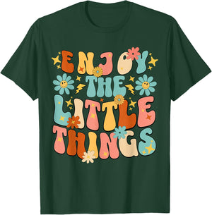 Genießen Sie The Little Things Positive Sprüche Groovy Retro Damen T-Shirt - T-Shirt | Forest