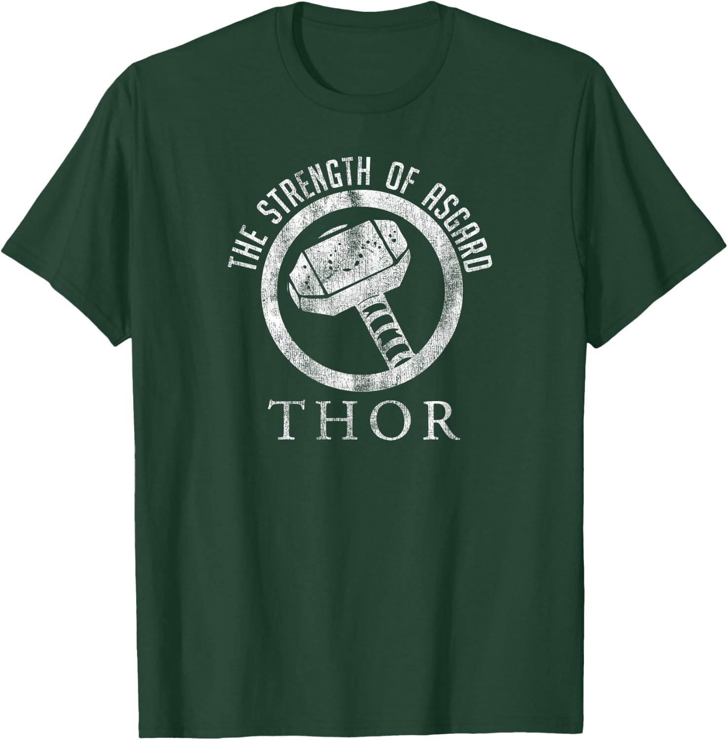 Marvel Thor The Strength Of Asgard Hammer Stamp T-Shirt - T-Shirt | Forest