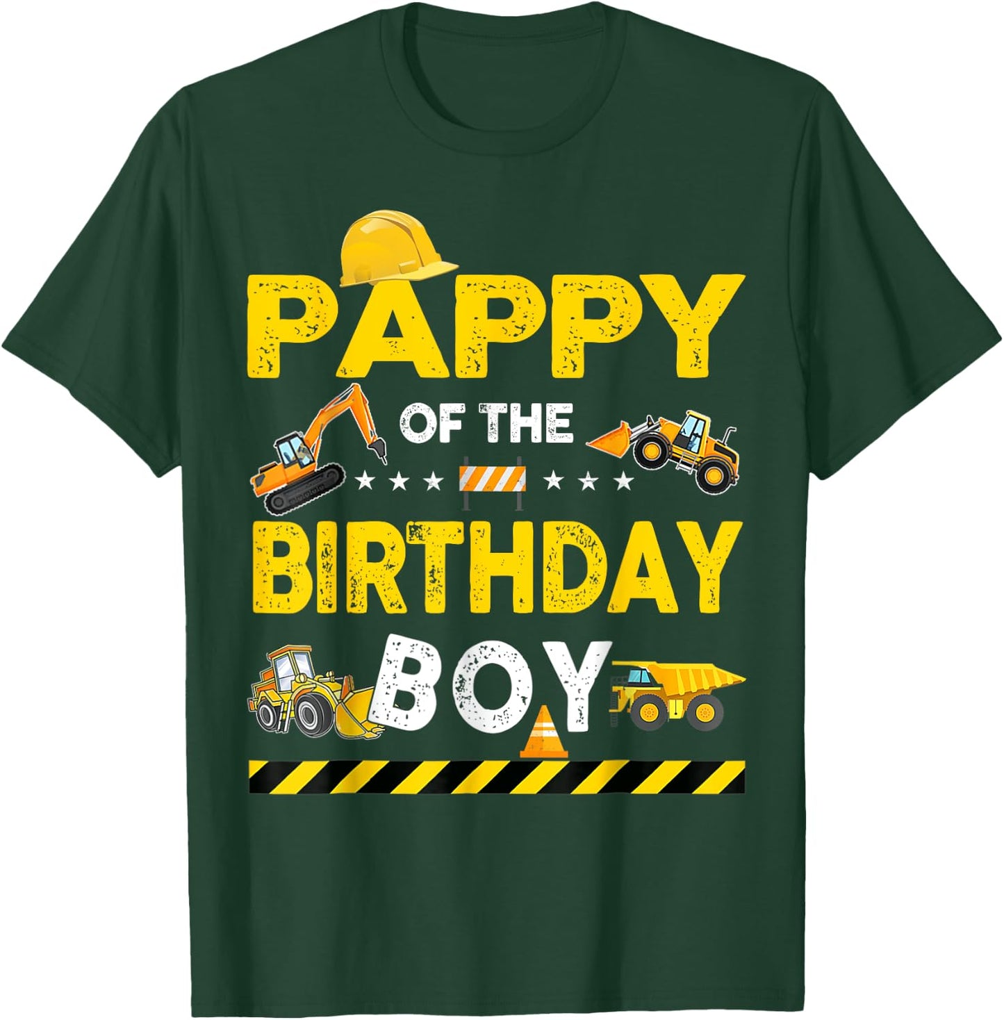 Pappy Of The Birthday Boy Construction Worker Birthday T-Shirt - T-Shirt | Forest