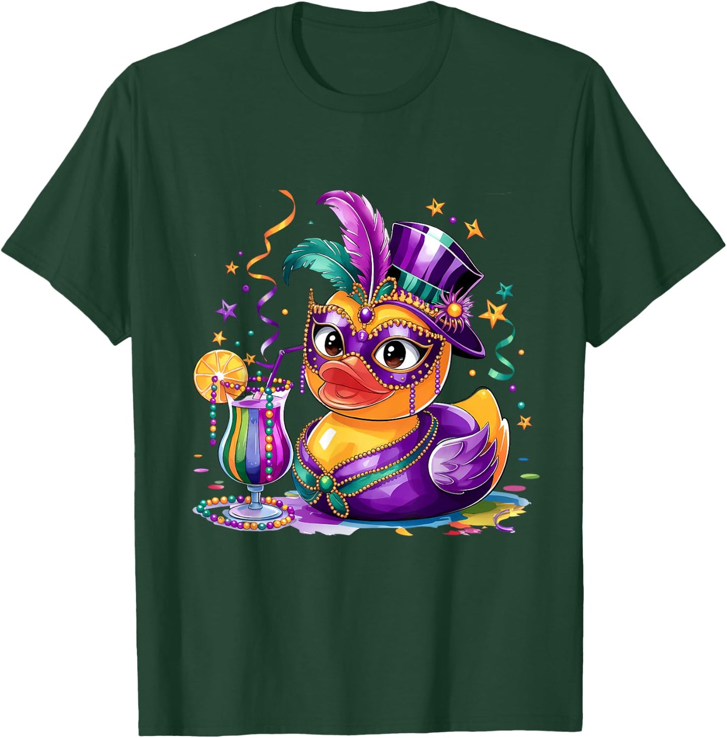 Mardi Gras Rubber Duck Costume Louisiana Mardi Gras Carnival T-Shirt - T-Shirt | Forest