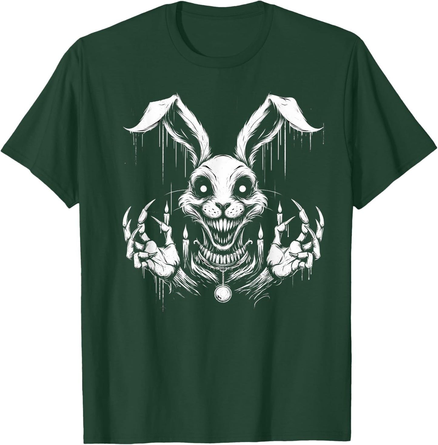 Creepy Goth Rabbit, Horror Bunny, Weirdcore Rabbit T-Shirt - T-Shirt | Forest