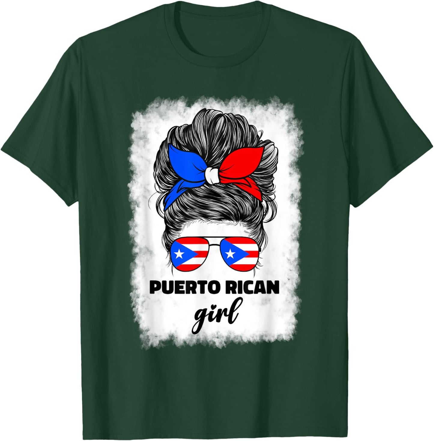 Puerto Rican Girl Cute Boricua Puerto Rico PR Flag T-Shirt - T-Shirt | Forest