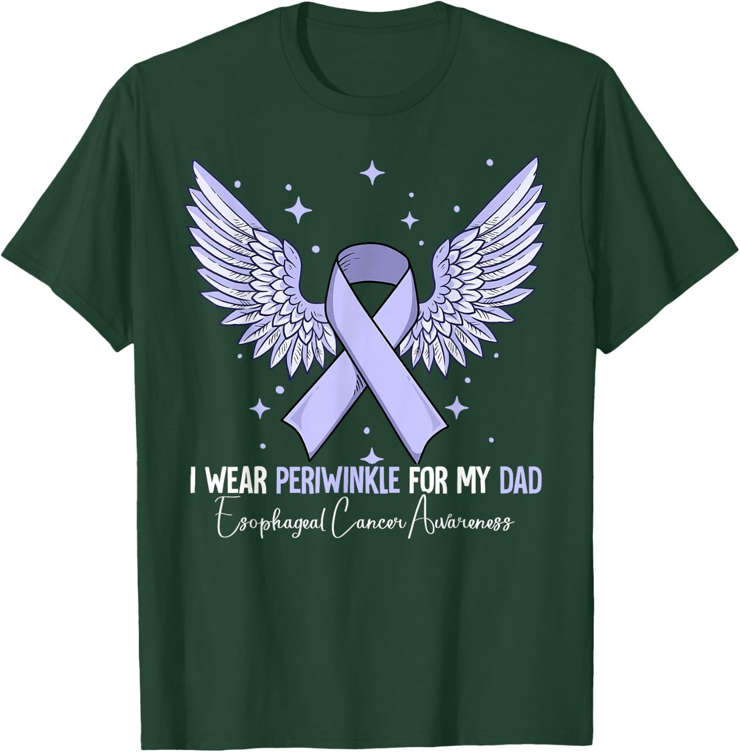 Dad Father Esophageal Cancer Awareness T-Shirt - T-Shirt | Forest