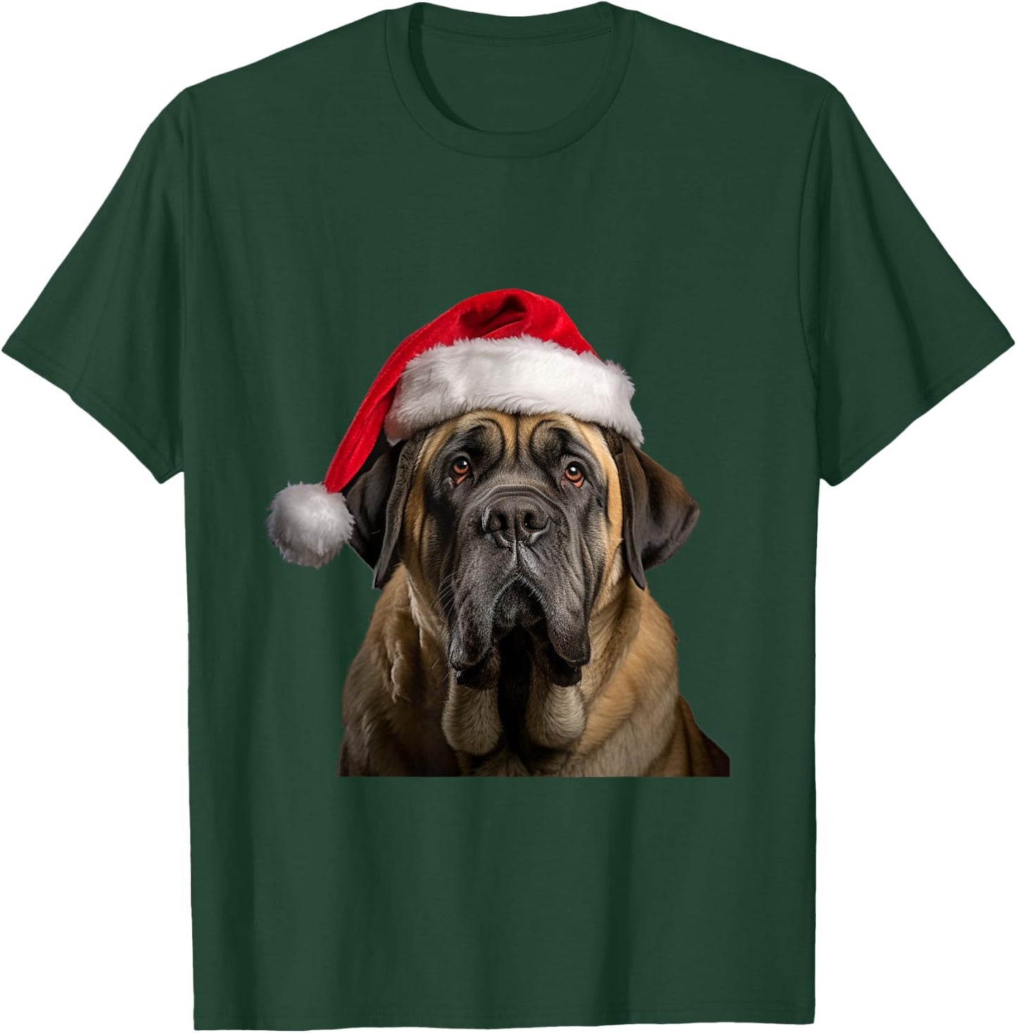 Christmas English Mastiff - English Mastiff Christmas T-Shirt - T-Shirt | Forest