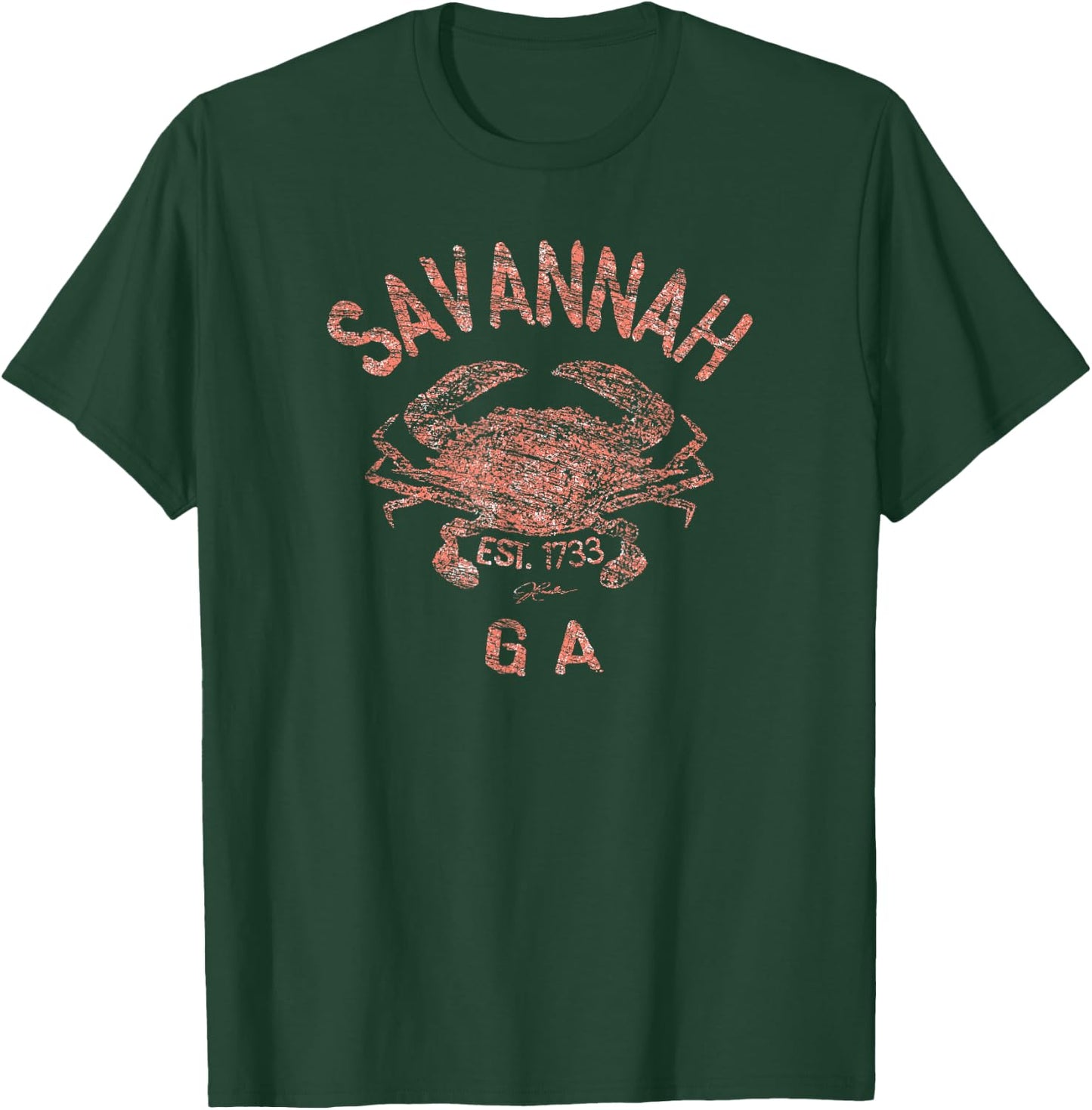 JCombs: Savannah, GA, Atlantic Blue Crab T-Shirt - T-Shirt | Forest