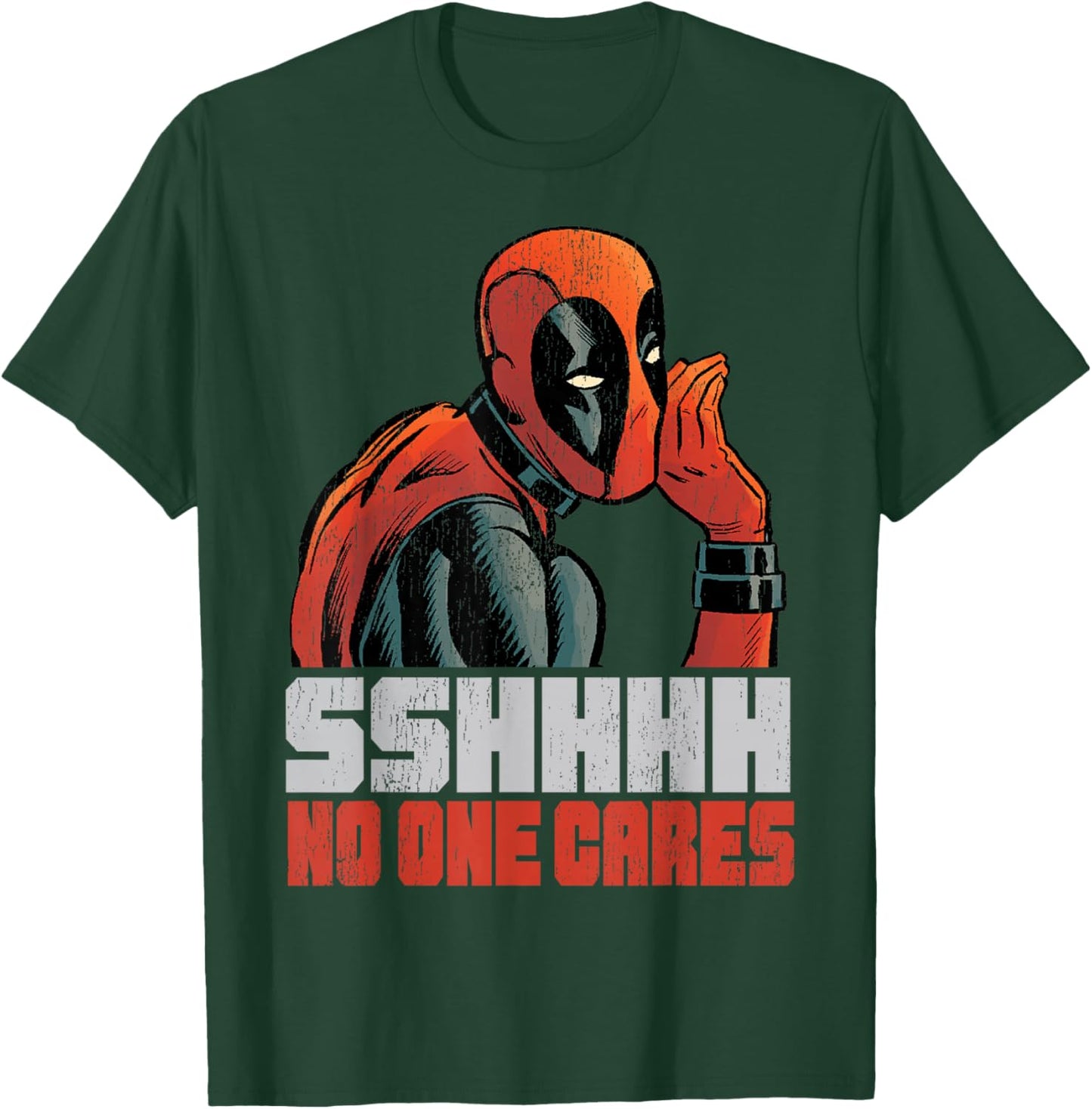 Marvel Deadpool SSHHHH No One Cares Whisper T-Shirt - T-Shirt | Forest