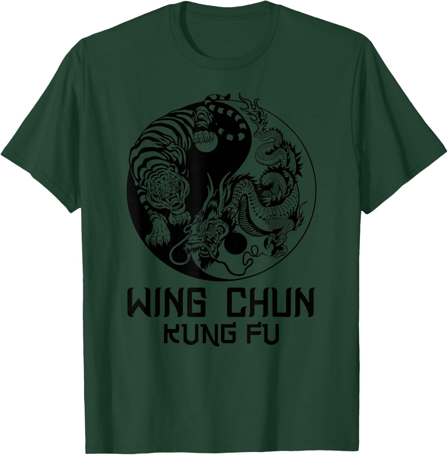 Wing Chun ying yang tiger dragon T-Shirt - T-Shirt | Forest