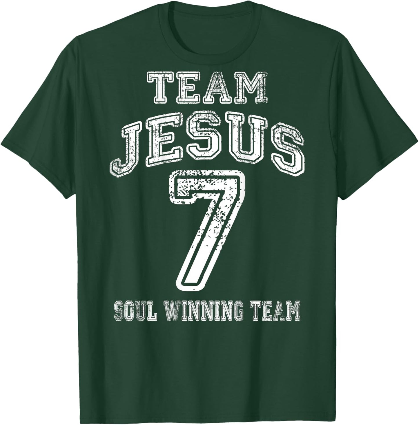 Faith Shirts By No1 - Christliche - Schwarz, S - Kurzarm - Team Jesus - Glaube Shirt Rückseite T-Shirt - T-Shirt | Forest