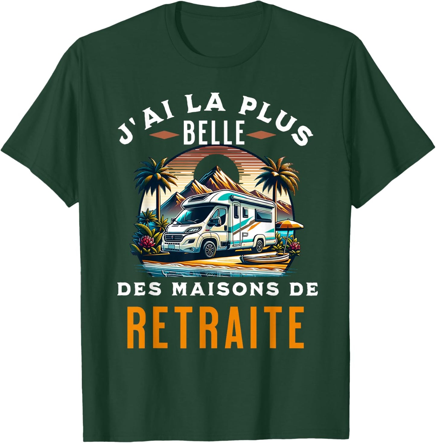 Retired Humor My Motorhome Retirement Gift Funny , Black T-Shirt - T-Shirt | Forest