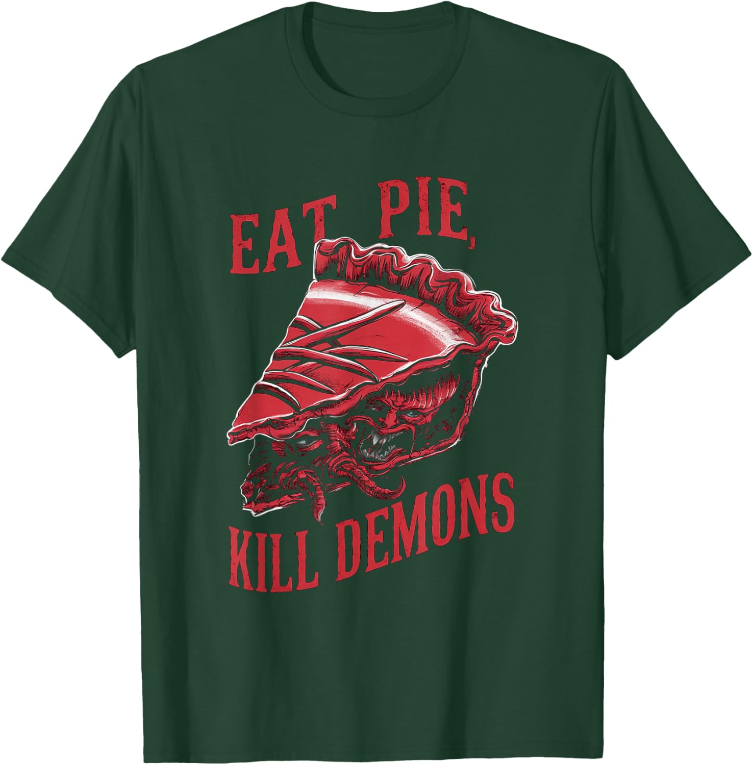 Eat Pie, Kill Demons - Supernatural Inspiration , Black, S T-Shirt - T-Shirt | Forest