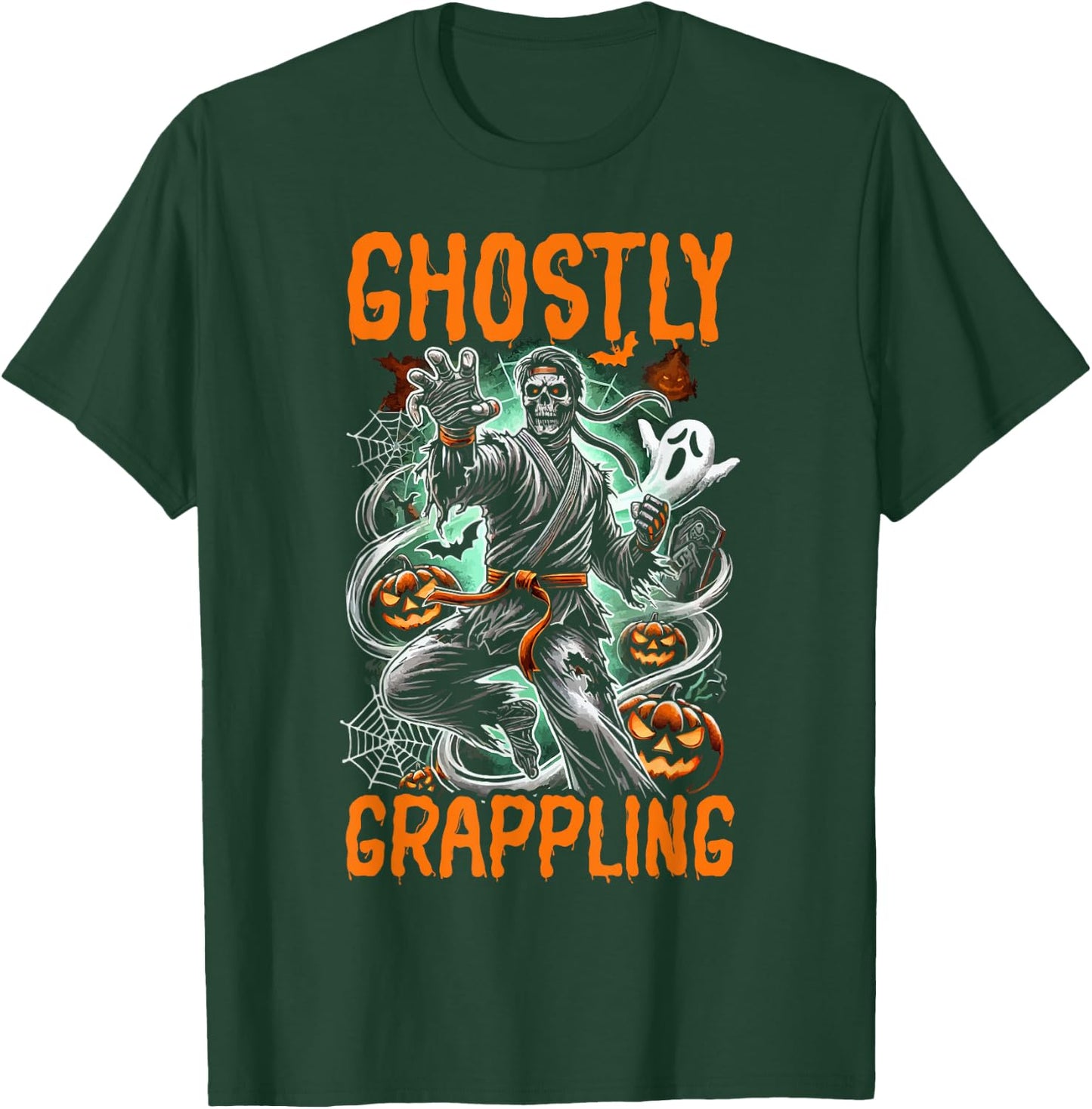 MMA Halloween Martial Arts Martial Artist Trick Or Treat T-Shirt - T-Shirt | Forest