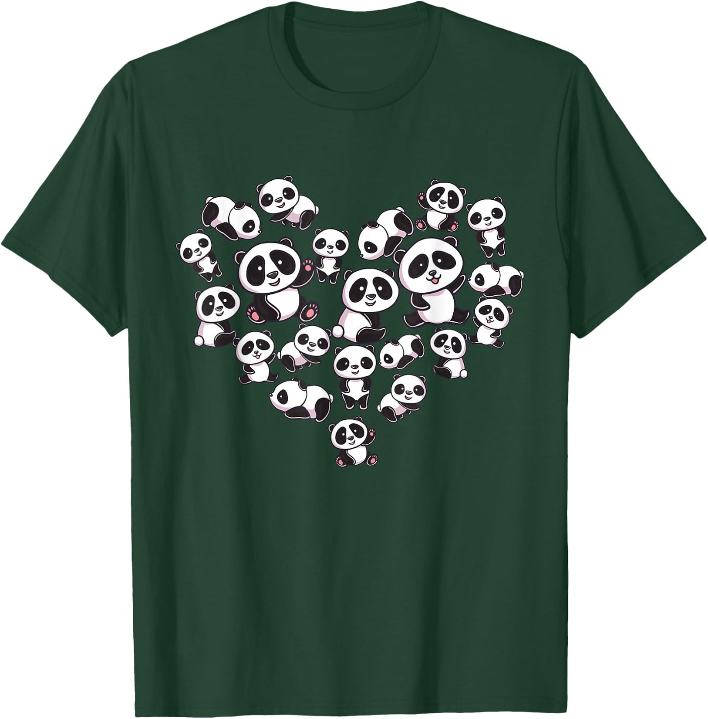 Panda Shirt Cute Panda Panda Bear Lover Heart Gifts T-Shirt - T-Shirt | Forest