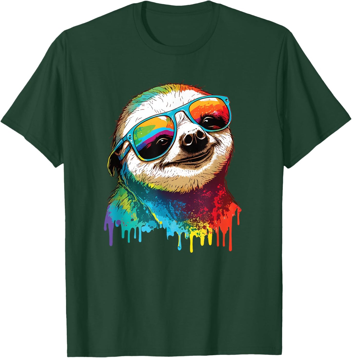 Sloth Colorful Sloth Outfit Sloth Lover T-Shirt - T-Shirt | Forest