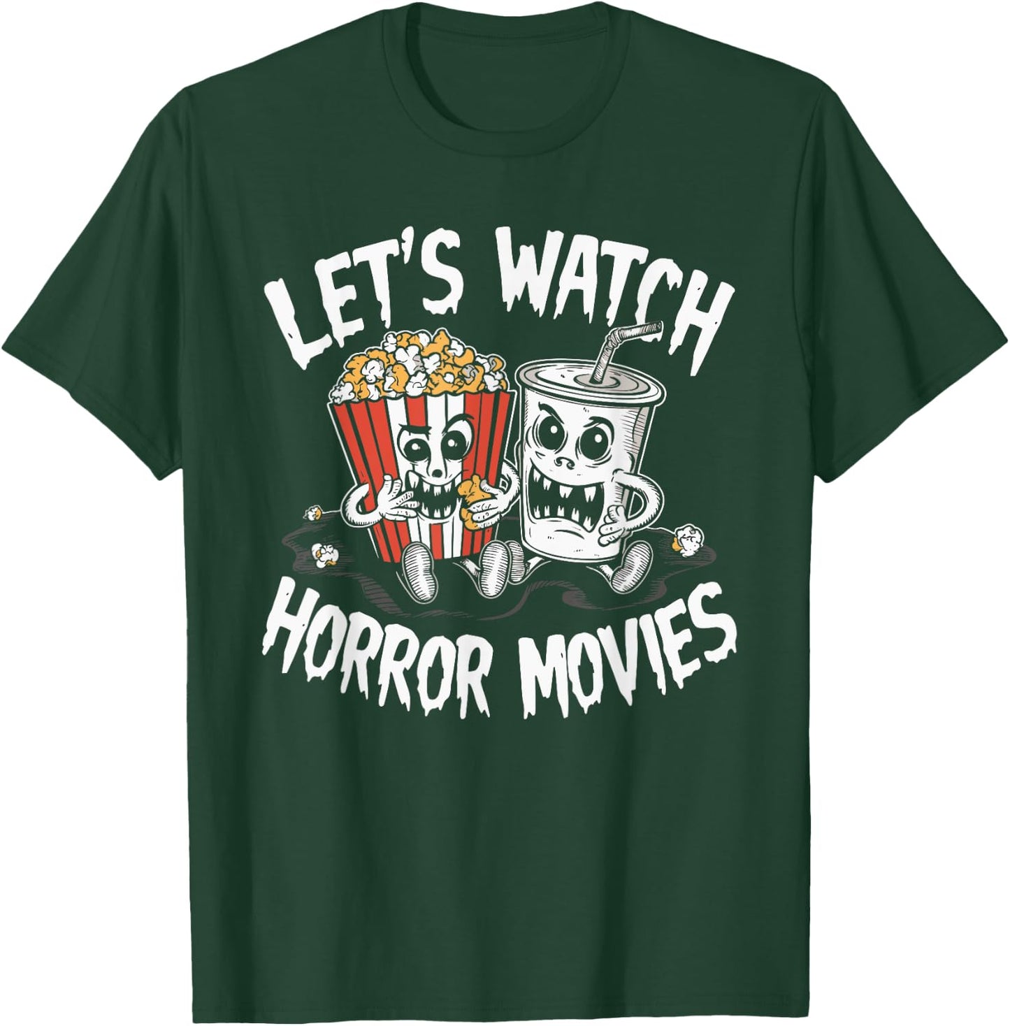 Let's Watch Horror Movies Halloween Costume T-Shirt - T-Shirt | Forest