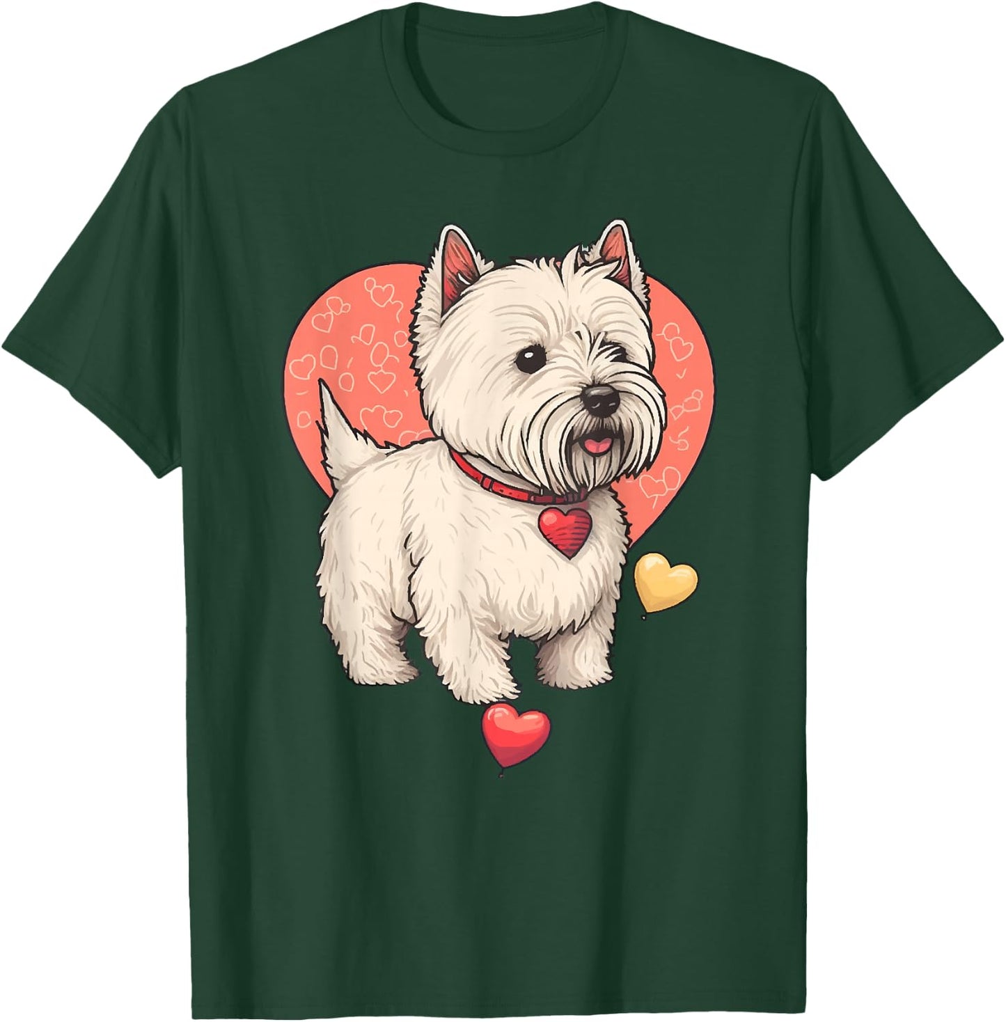 I Love My West Highland Terrier Westie Dog Valentines Day T-Shirt - T-Shirt | Forest