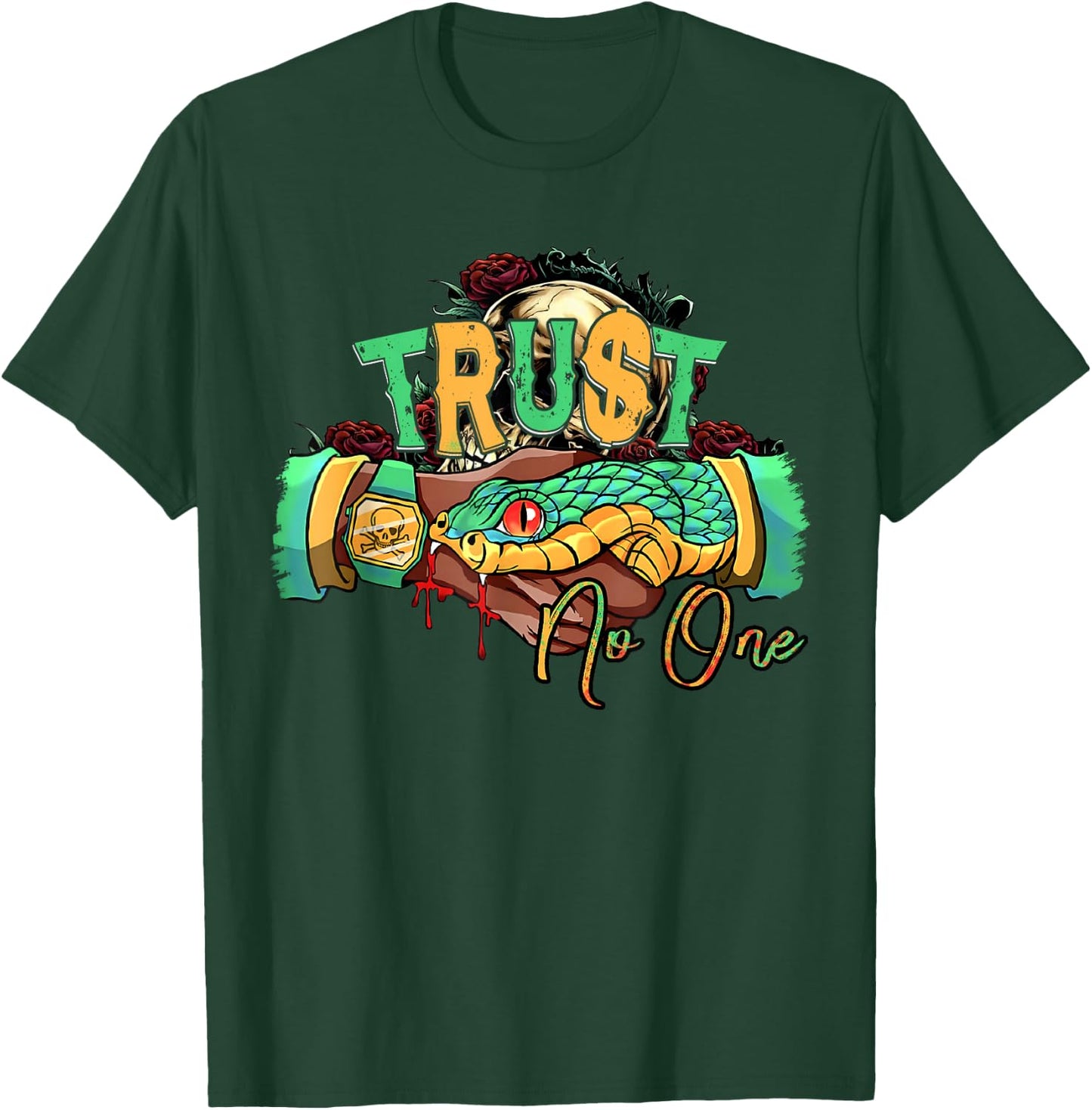 Trust no one Snake T-Shirt - T-Shirt | Forest