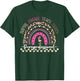 Paraprofessional Teacher Para Rainbow Leopard Back to T-Shirt - T-Shirt | Forest