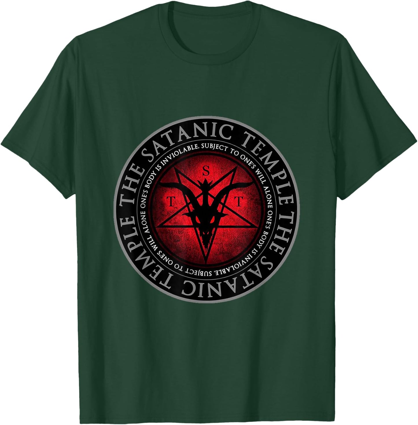 The Satanic Temple , black T-Shirt - T-Shirt | Forest