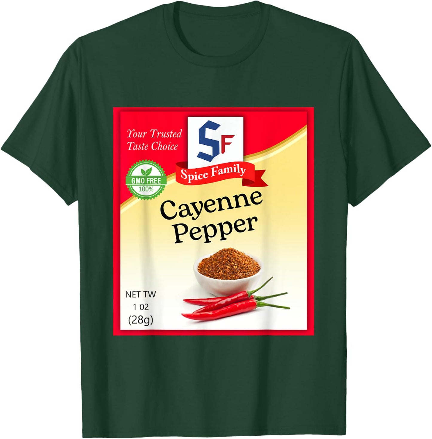 Cayenne Pepper Condiment Holiday Spice Group Costumes T-Shirt - T-Shirt | Forest