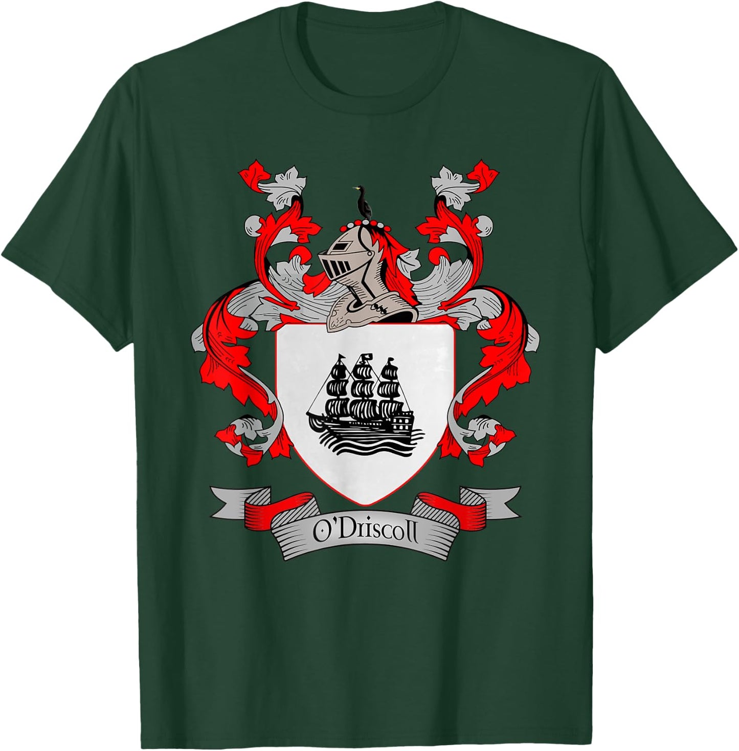 O'Driscoll Coat of Arms | O'Driscoll Surname Family Crest T-Shirt - T-Shirt | Forest
