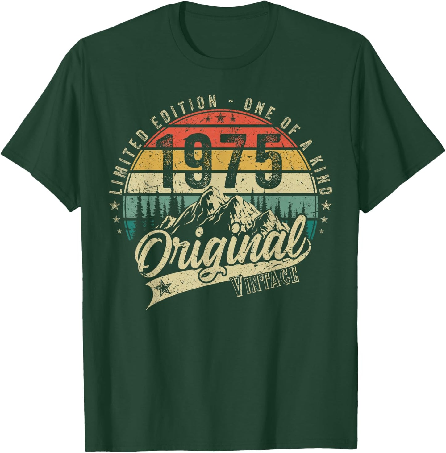 1975 Vintage Vintage Birthday Retro Men's Women's Gift , black T-Shirt - T-Shirt | Forest