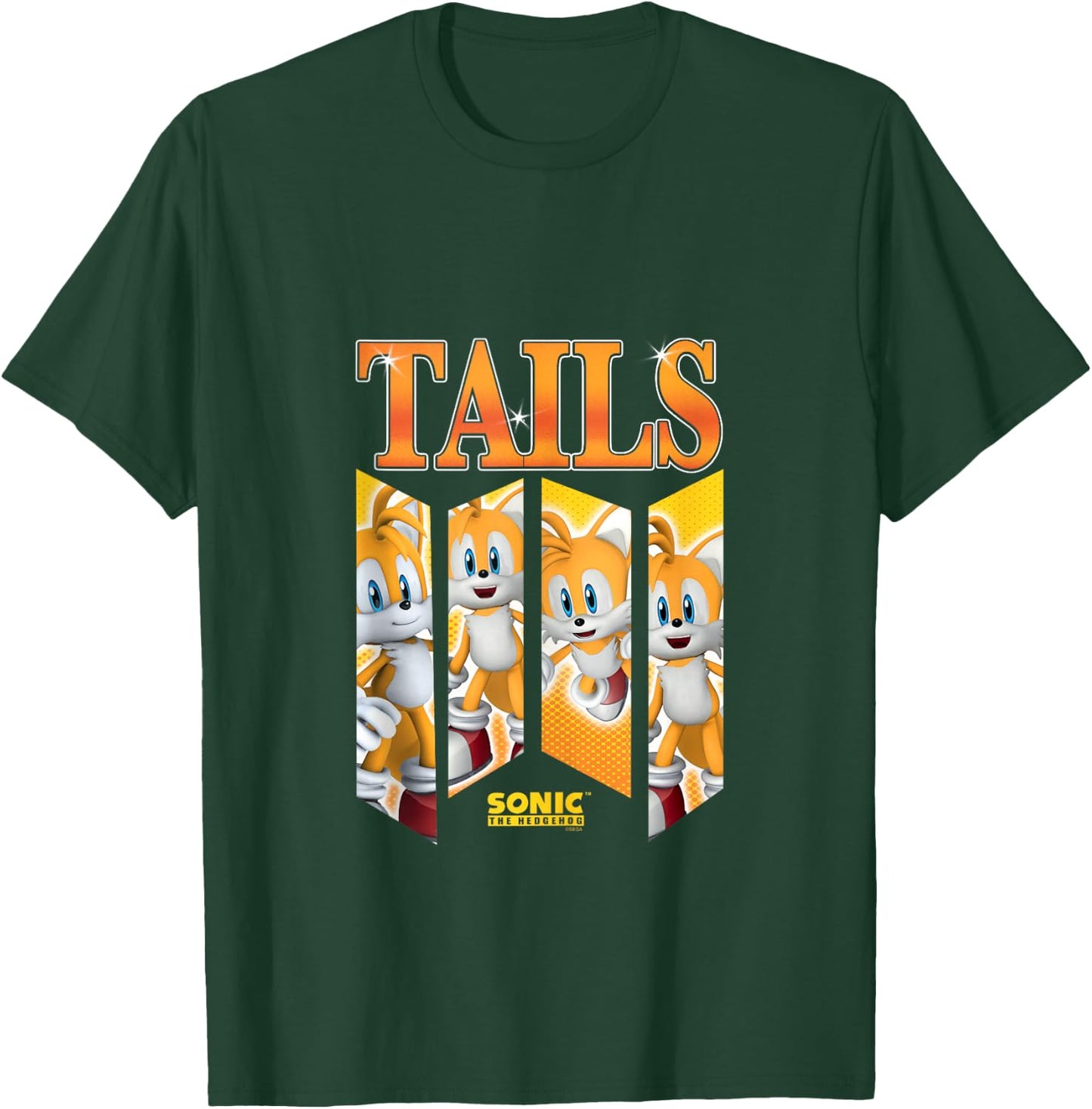 Sonic The Hedgehog Tails Speed & Shine Panels T-Shirt - T-Shirt | Forest