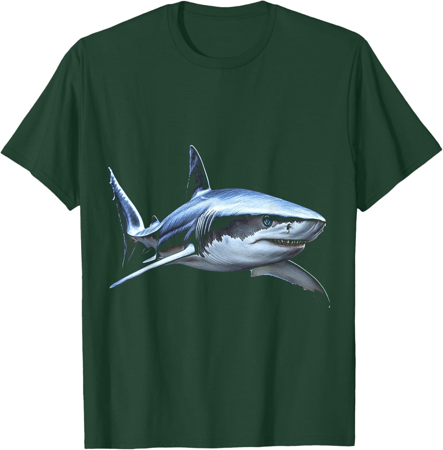 Shark Animal Blue Eyes Artwork Shark , black T-Shirt - T-Shirt | Forest