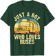 Best School Bus For Boys Kids Toddler Yellow Bus Lover Buses T-Shirt - T-Shirt | Forest