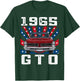 65 1965 GTO American Flag Silhouette Muscle Car T-Shirt - T-Shirt | Forest