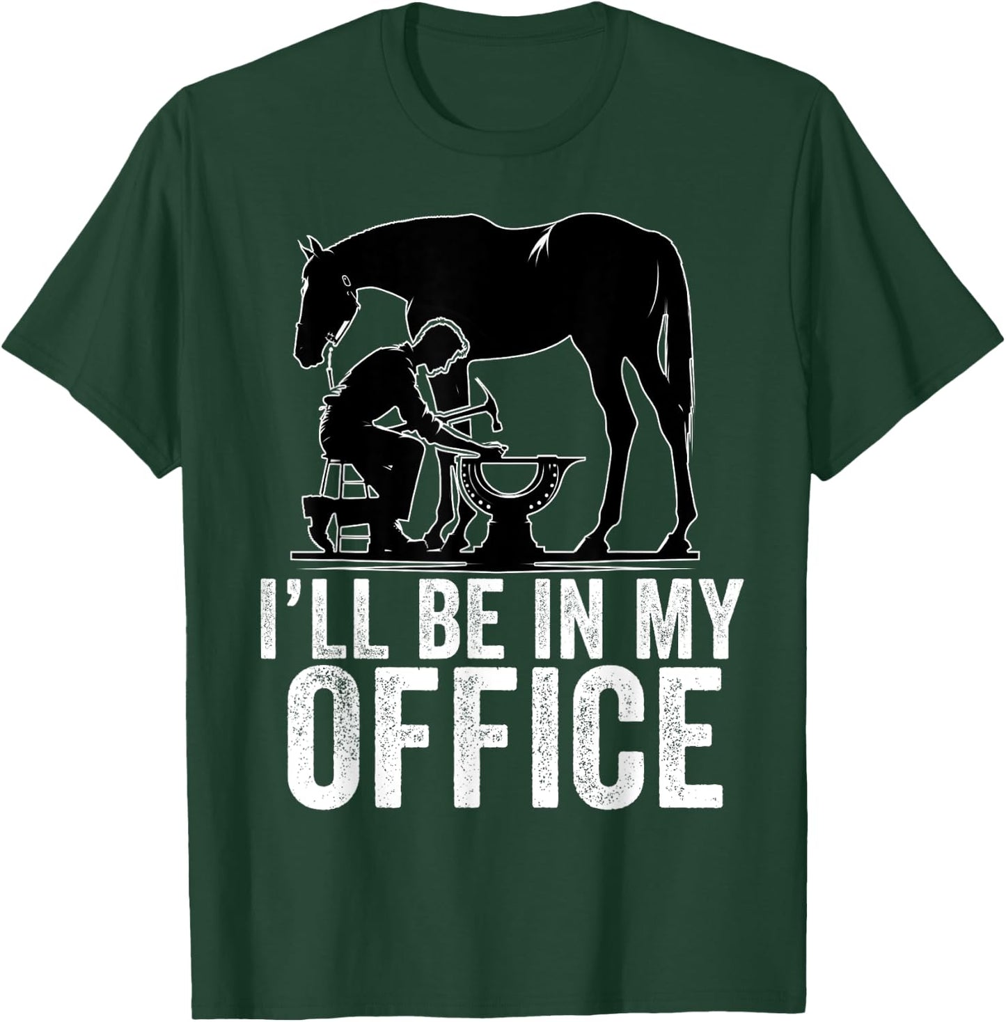 Funny Farrier Horseshoes Horses' Hooves Installer Men Dad T-Shirt - T-Shirt | Forest