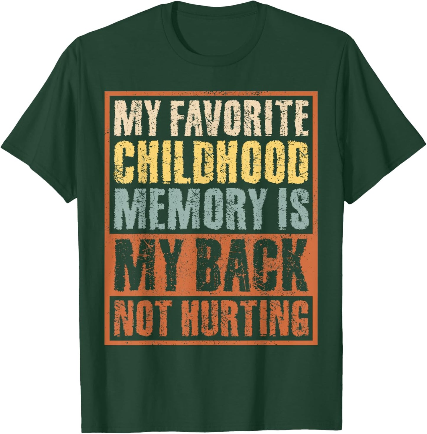 Sarcastic Old Man Old Woman My Back Not Hurting Retro Funny T-Shirt - T-Shirt | Forest