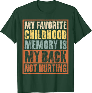 Sarcastic Old Man Old Woman My Back Not Hurting Retro Funny T-Shirt - T-Shirt | Forest
