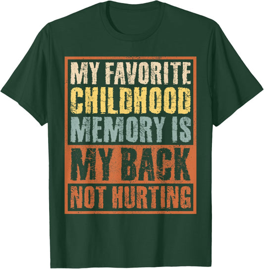 Sarcastic Old Man Old Woman My Back Not Hurting Retro Funny T-Shirt - T-Shirt | Forest