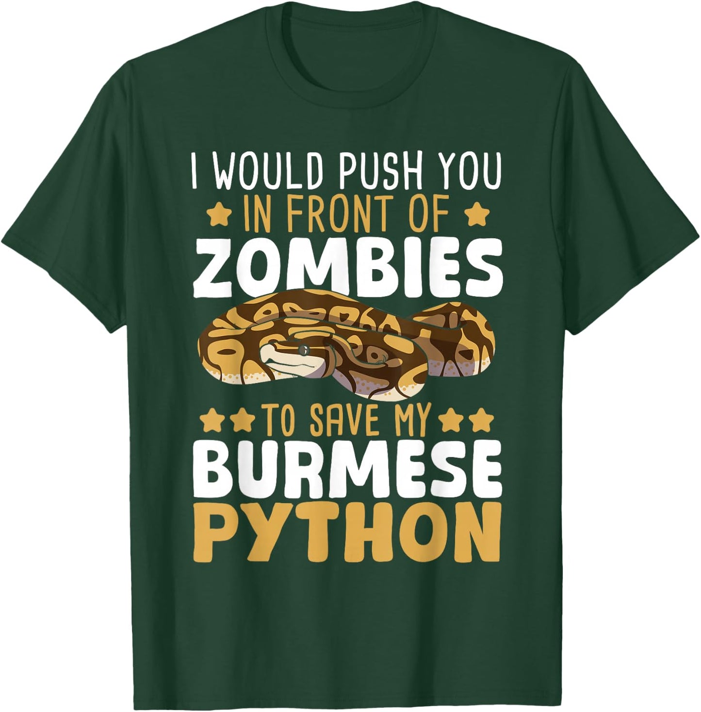 Burmese Python Lover Python Mom Snake Dad Reptile Python T-Shirt - T-Shirt | Forest