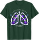Just Breathe Purple Ribbon CF Cystic Fibrosis Awareness T-Shirt - T-Shirt | Forest
