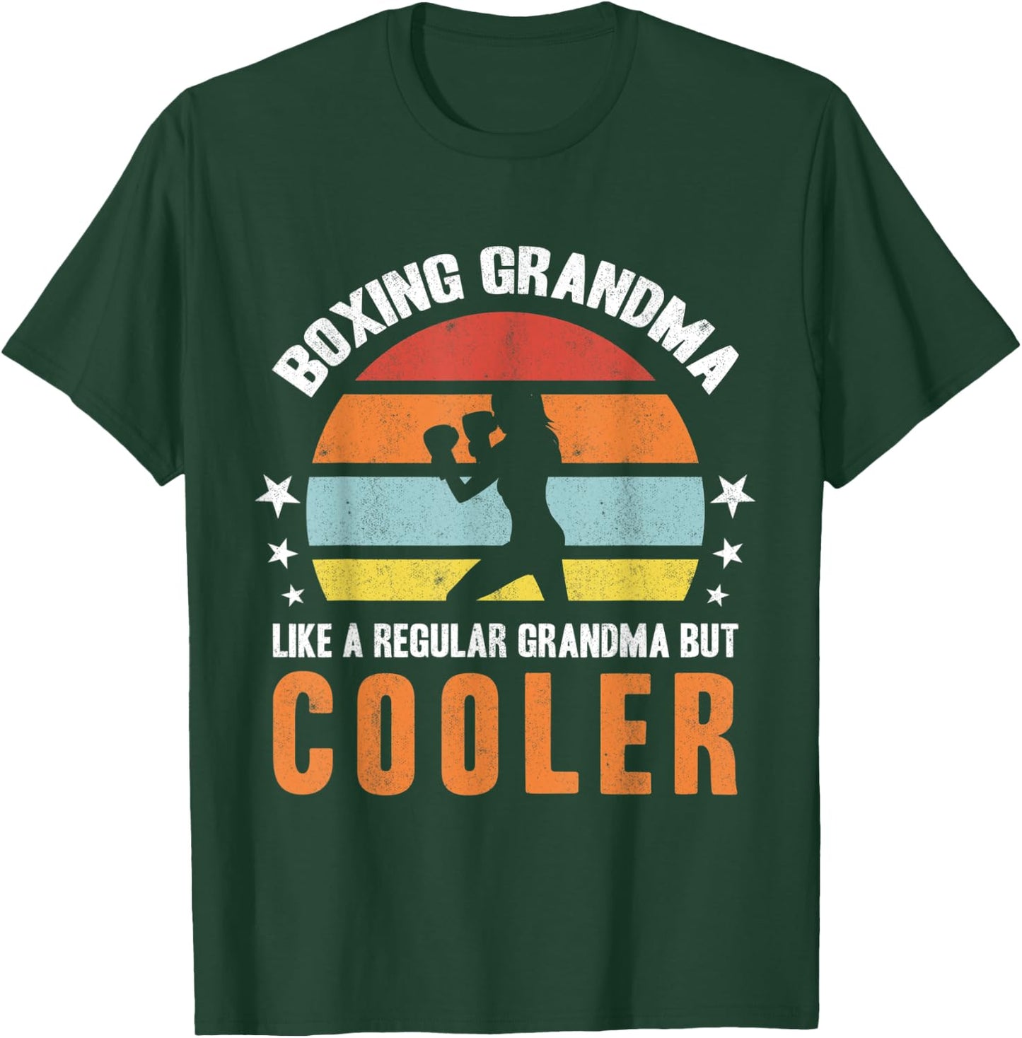 Boxing Grandma Kickboxing Grandmother Kickboxer Women Boxer T-Shirt - T-Shirt | Forest