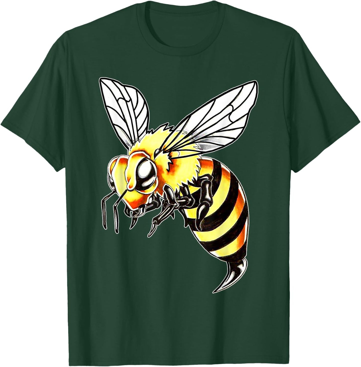Bee Wasp, Hornet, Bumblebee , Black, S T-Shirt - T-Shirt | Forest