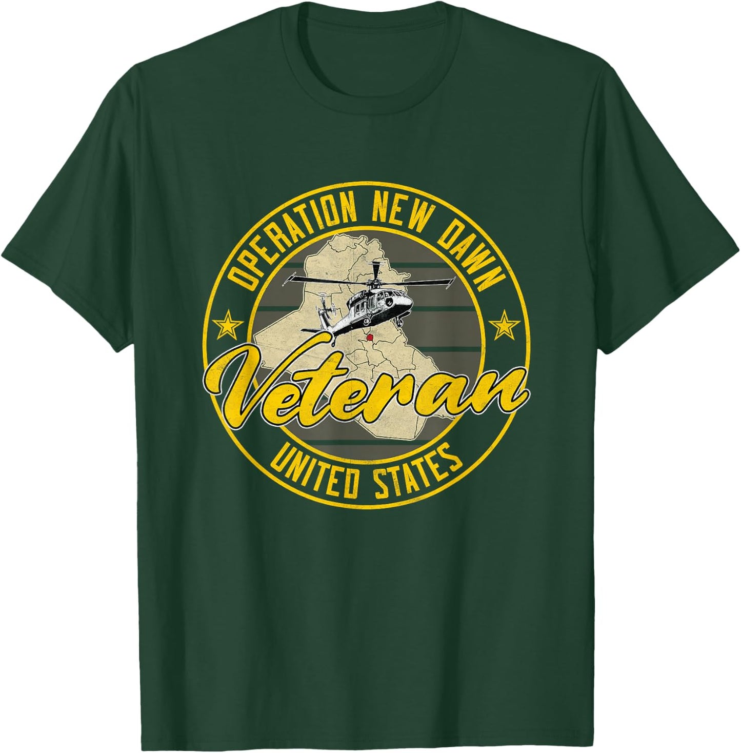 Operation New Dawn OND Veteran Iraq Veteran Vintage Gifts T-Shirt - T-Shirt | Forest