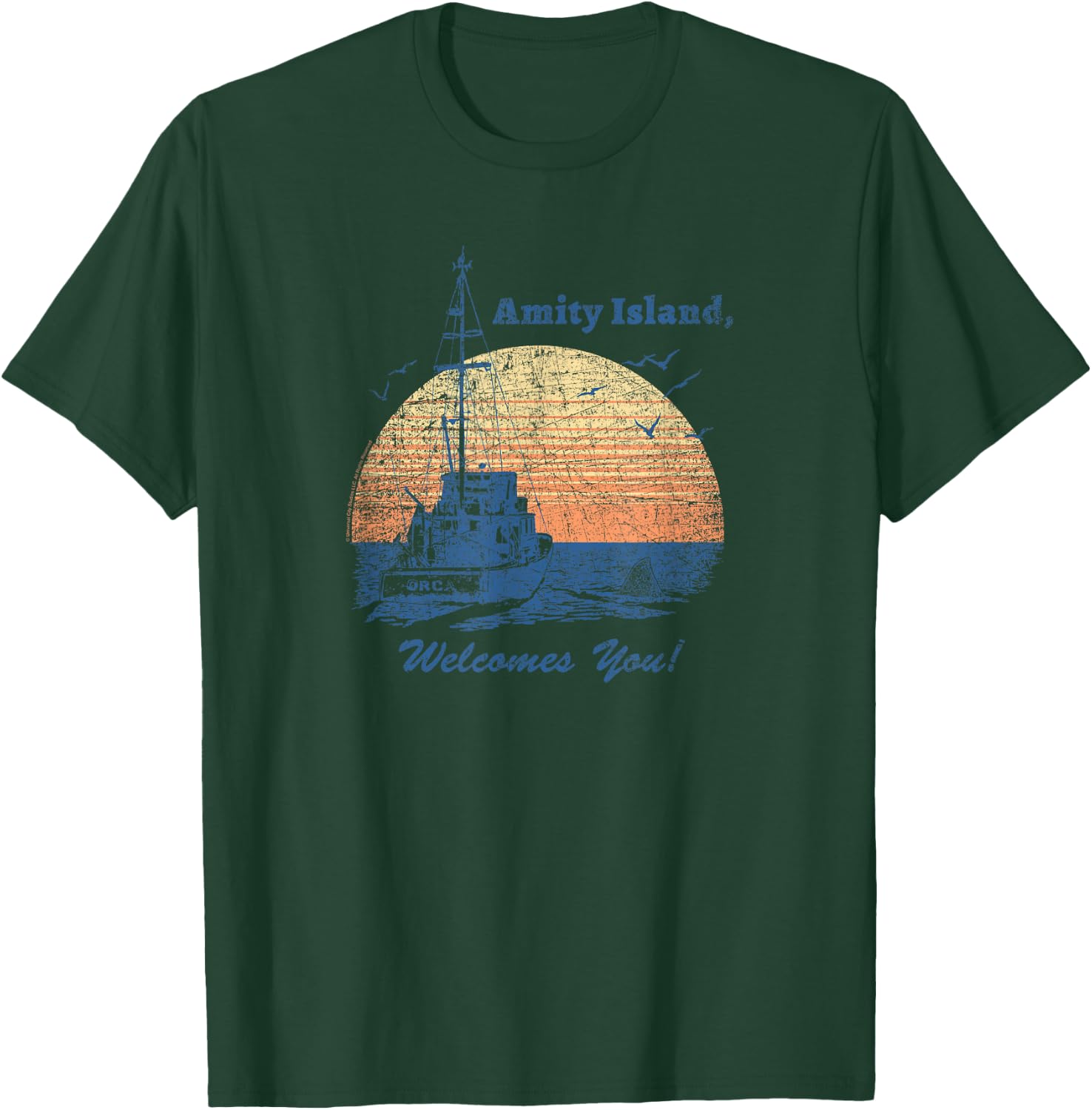 Jaws Vintage Amity Island , Black, S T-Shirt - T-Shirt | Forest