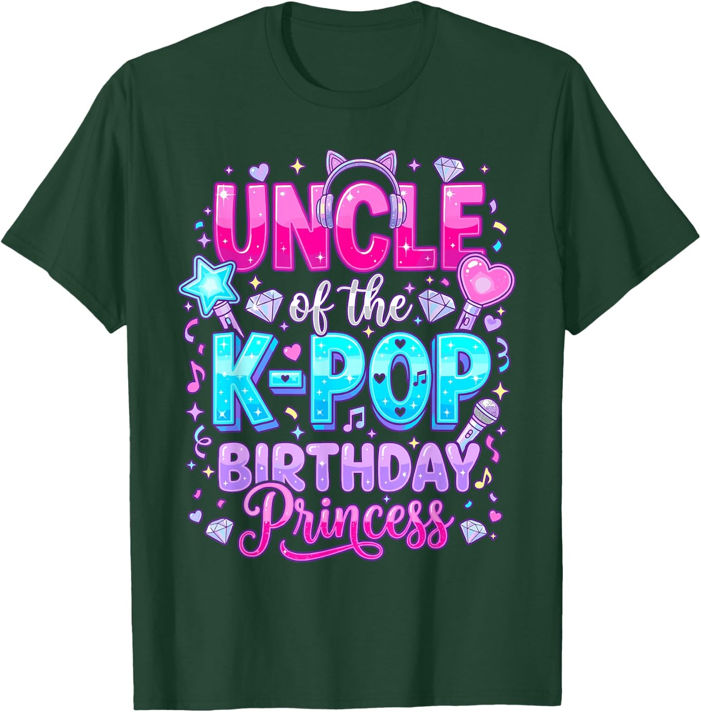 Uncle of The K-Pop Birthday Princess Korean Music T-Shirt - T-Shirt | Forest