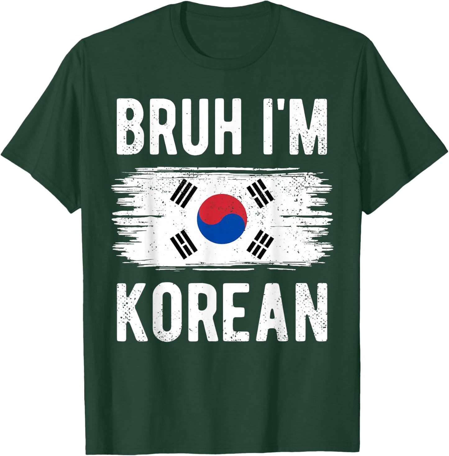Bruh I'm Korean South Korea Flag Funny Korean Boys Kids T-Shirt - T-Shirt | Forest