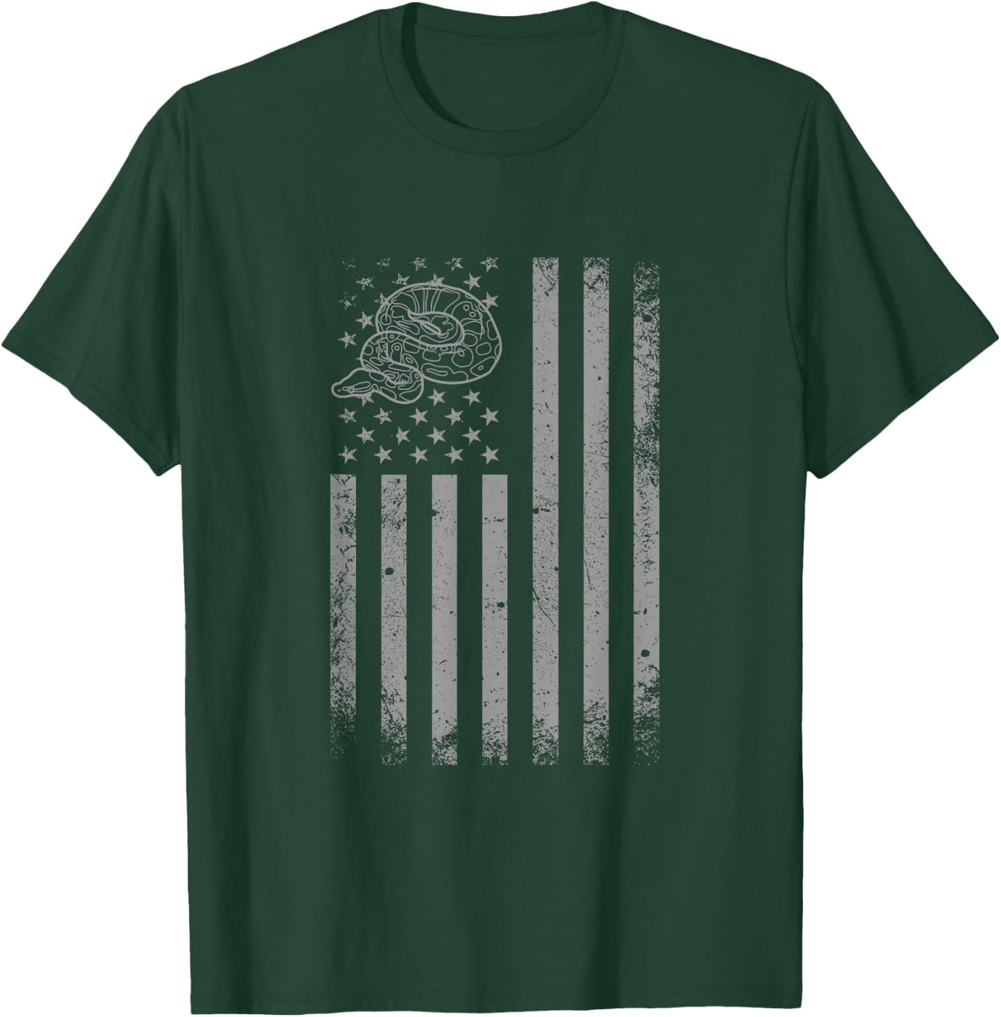 American Flag Rattlesnake Snake Herpetology Rattlesnake T-Shirt - T-Shirt | Forest