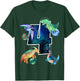 Kids Astronaut Outer Space Dinosaurs 4th Birthday Boy Gift T-Shirt - T-Shirt | Forest
