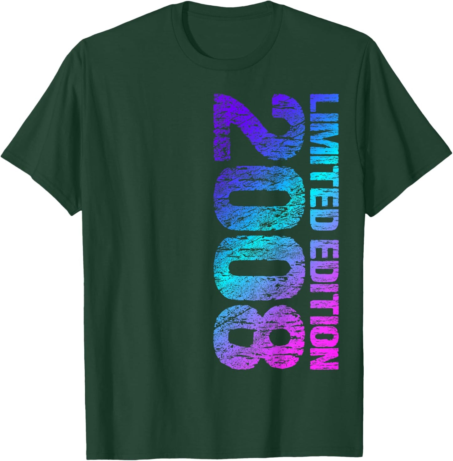 2008 Boy Girl 17th Birthday Limited Edition 17 , black T-Shirt - T-Shirt | Forest