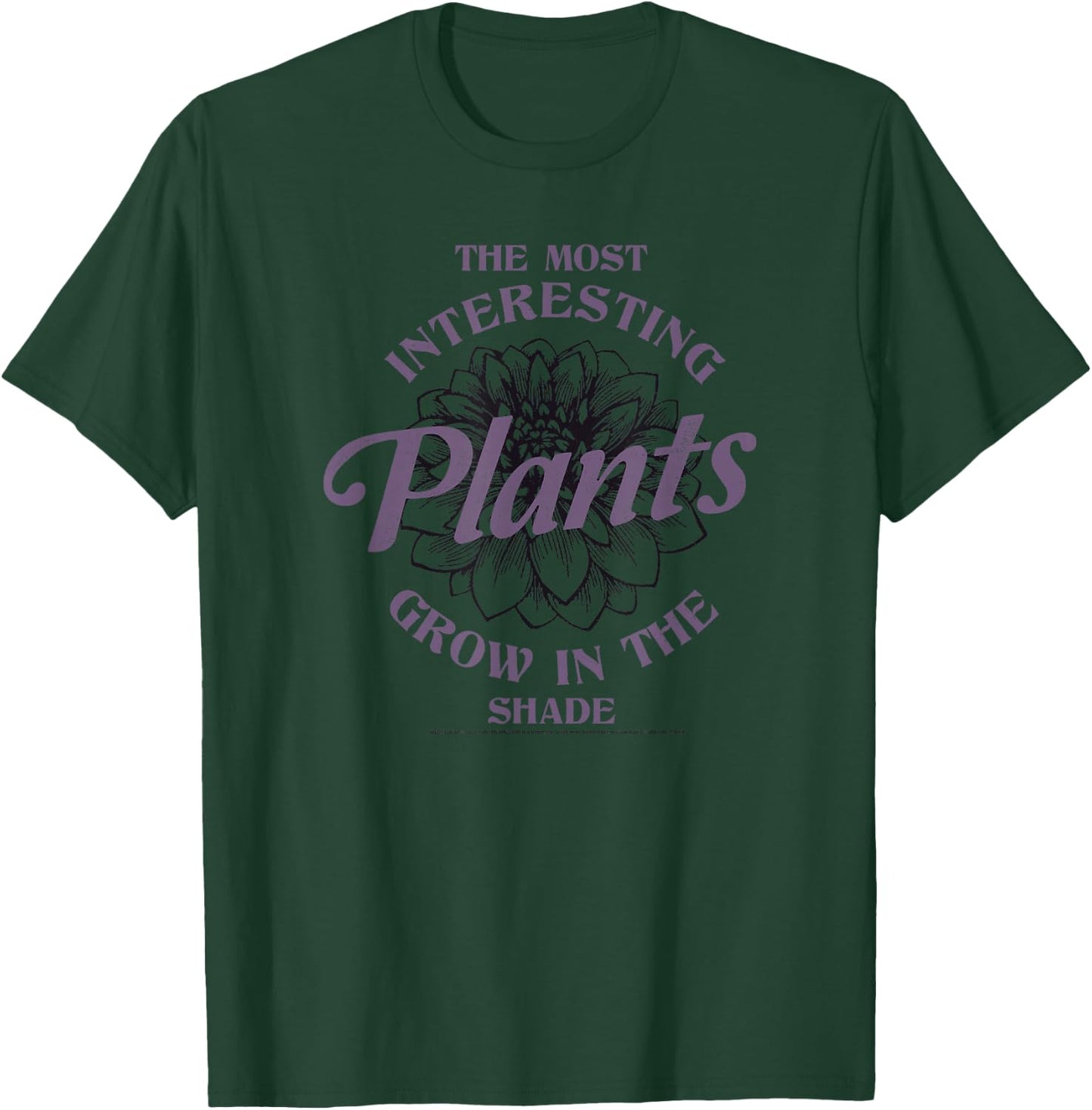 Wednesday The Most Interesting Plants Grow In The Shade Logo T-Shirt - T-Shirt | Forest
