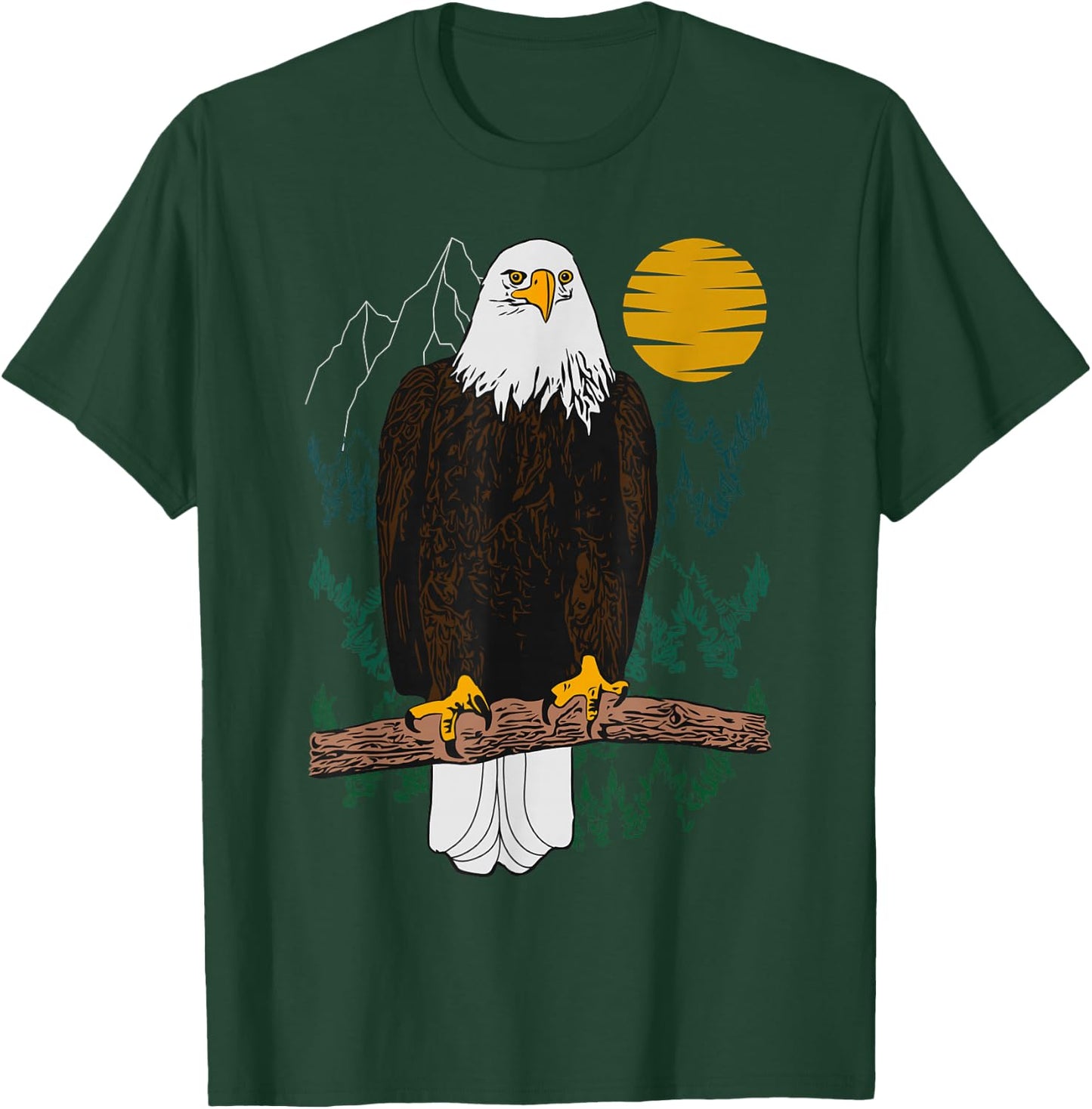 Bald eagle Design forest animal american tree art Graphic T-Shirt - T-Shirt | Forest