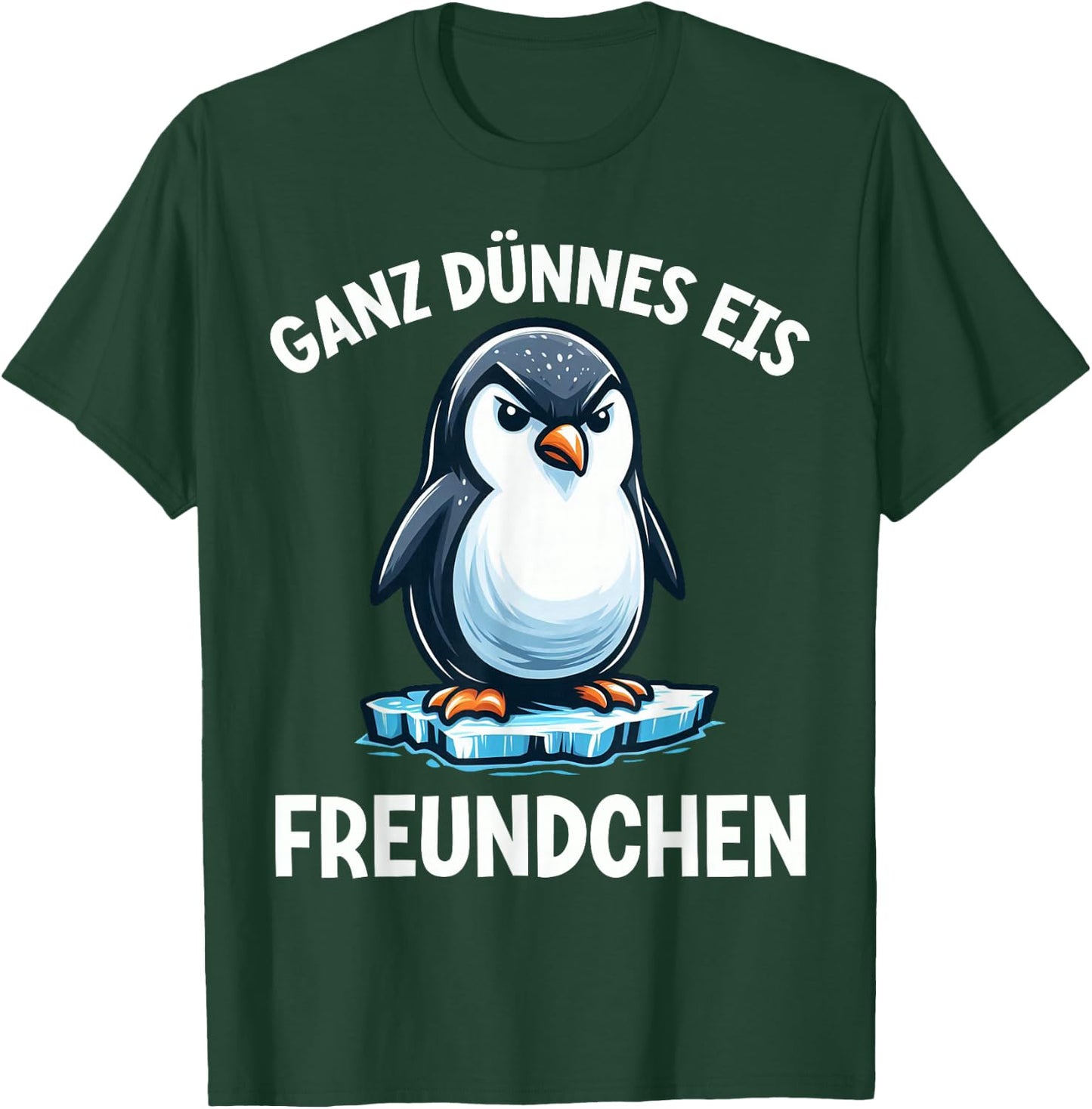 Very Thin Ice Friend Funny Penguin Irony T-Shirt - T-Shirt | Forest